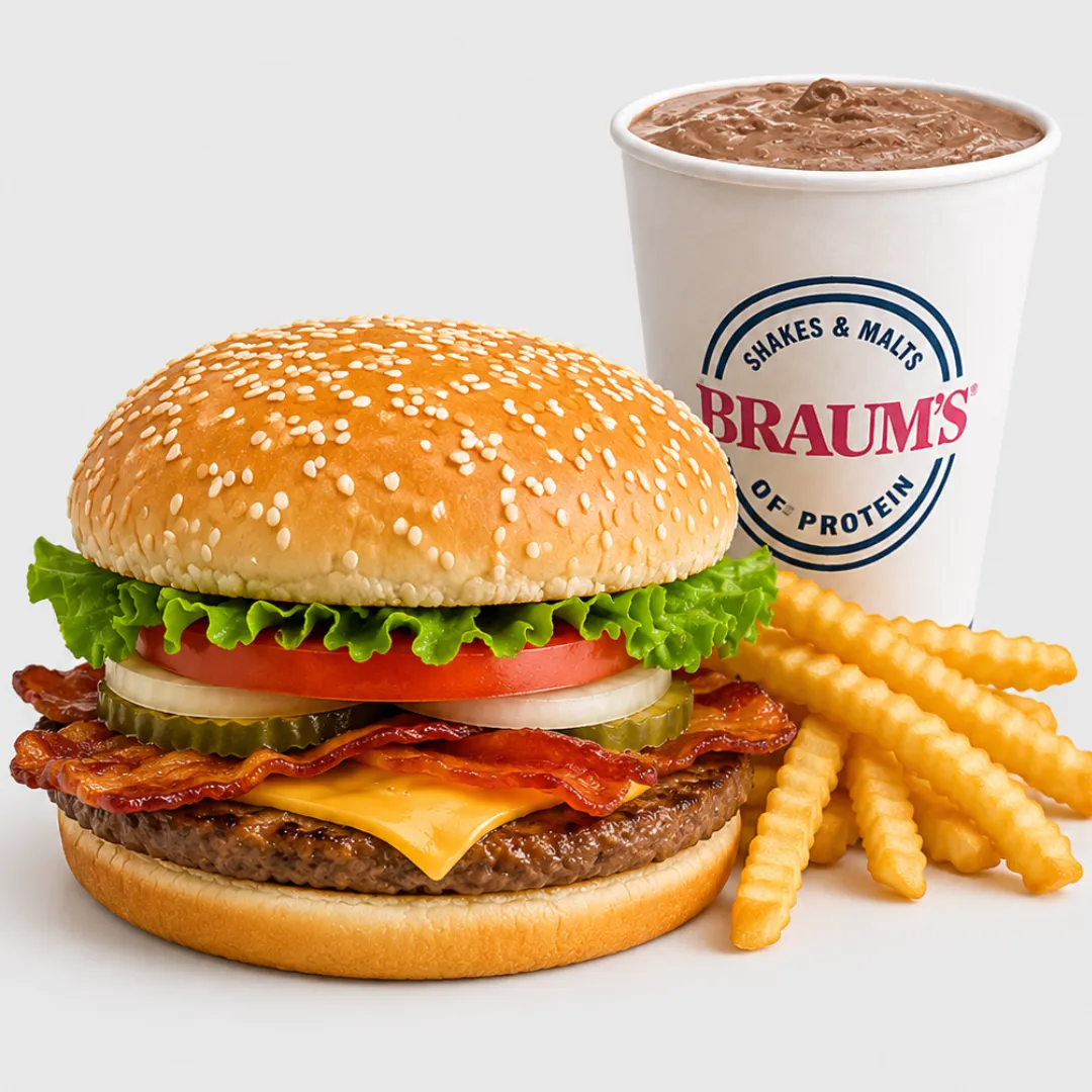 ¼ Lb. Bacon Cheeseburger Combo